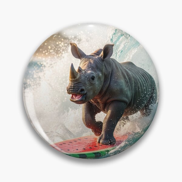 Item preview, Young Rhino Surfs the Waves  designed and sold by Tridentulus.