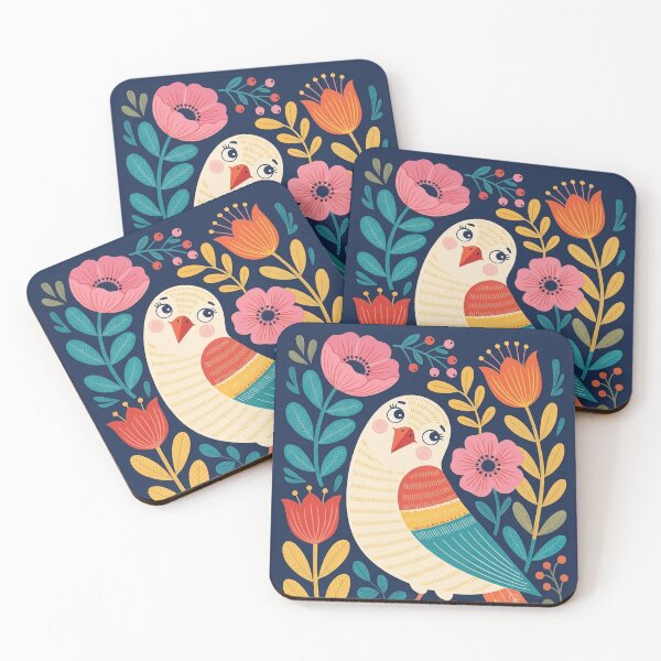 Item preview, Charming Botanical Art – Curious Bird  Illustration designed and sold by Filora Atelier | Bird Art.