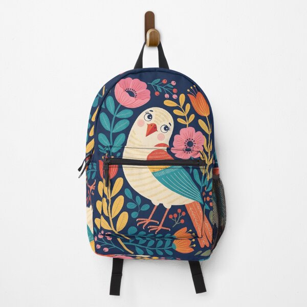 Item preview, Charming Botanical Art – Curious Bird Illustration designed and sold by Filora Atelier | Bird Art.