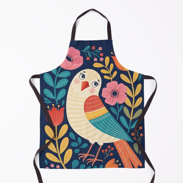 Item preview, Charming Botanical Art – Curious Bird  Illustration designed and sold by Filora Atelier | Bird Art.