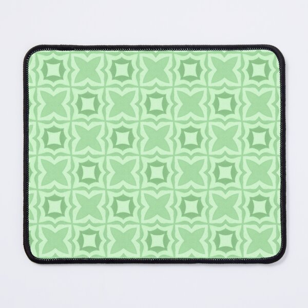 Item preview, Pastel Soft Green Geometric Floral Tile Pattern designed and sold by Vileprint.