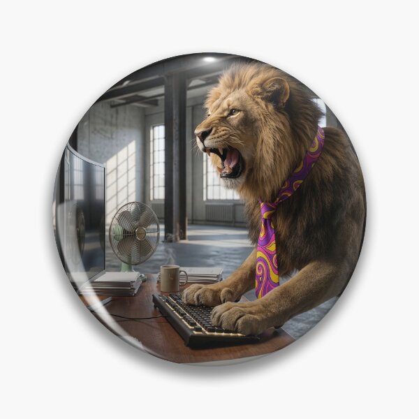 Item preview, Grouchy Lion Roars for Desktop Support designed and sold by Tridentulus.
