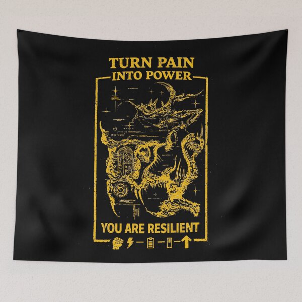 Item preview, Turn Pain Into Power Resilient T-Shirt designed and sold by Matinez Pink.