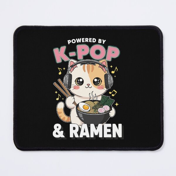 Item preview, cat power powered by k-pop and ramen designed and sold by Uglyandcute.