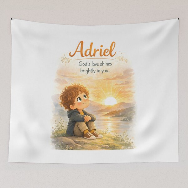 Item preview, Christian Kids Wall Art Adriel God’s Love Shines Brightly in You designed and sold by LoveNurseries.