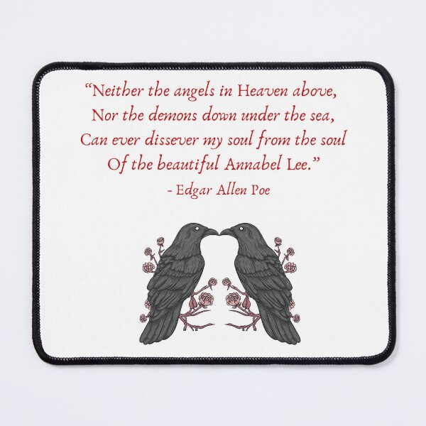 Item preview, Red Poe Love Quote designed and sold by ScriptedEchoes.