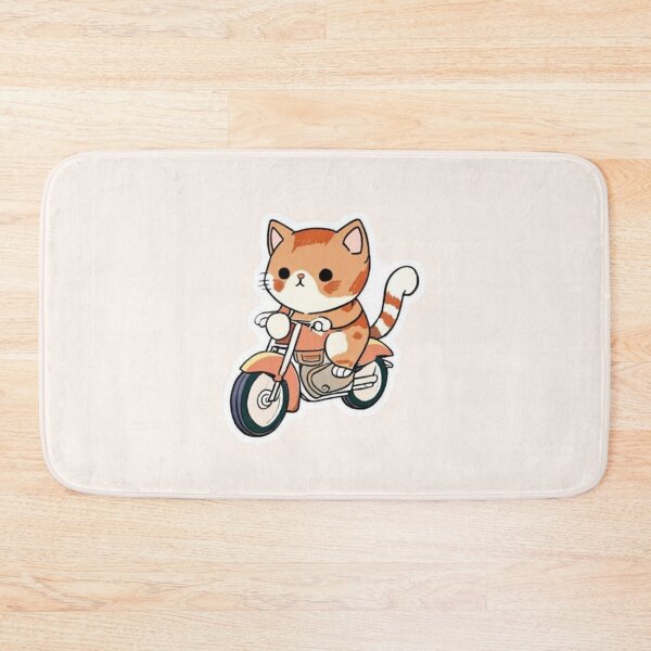 Item preview, Adventurous Kitten Riding a Motorcycle designed and sold by mysticpalettee_red.