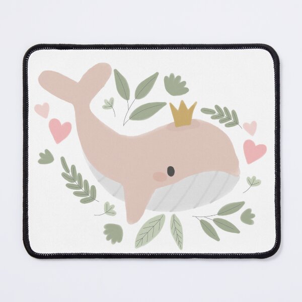 Item preview, Pink Watercolor Whale Illustration – Cozy Nursery Ocean Wall Art Print designed and sold by MartaSousaLps.