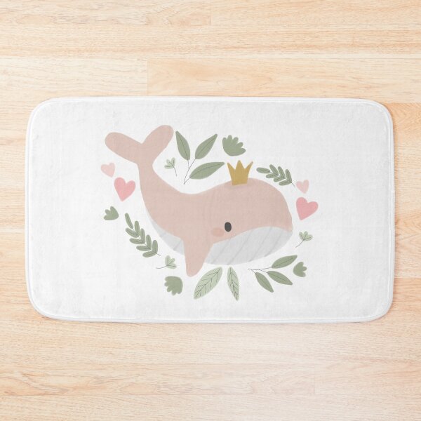 Item preview, Pink Watercolor Whale Illustration – Cozy Nursery Ocean Wall Art Print designed and sold by MartaSousaLps.