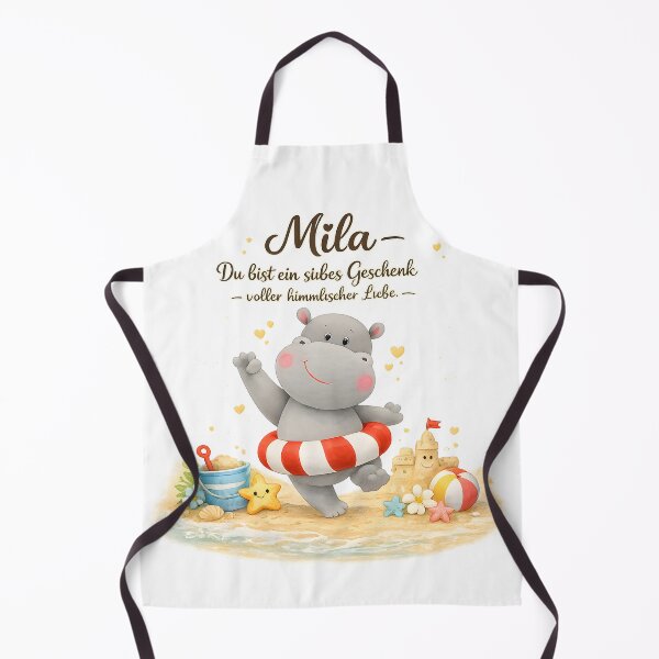 Item preview, Personalized hippo children's room poster with the name Mila designed and sold by LoveNurseries.