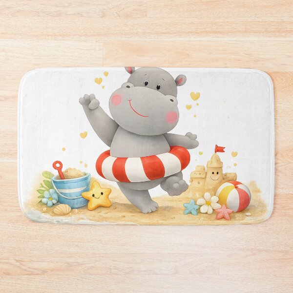 Item preview, Personalized hippo children's room poster with the name Mila designed and sold by LoveNurseries.
