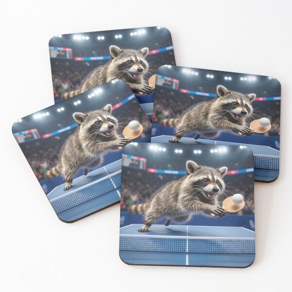 Item preview, Feisty Raccoon Returns a Serve designed and sold by Tridentulus.