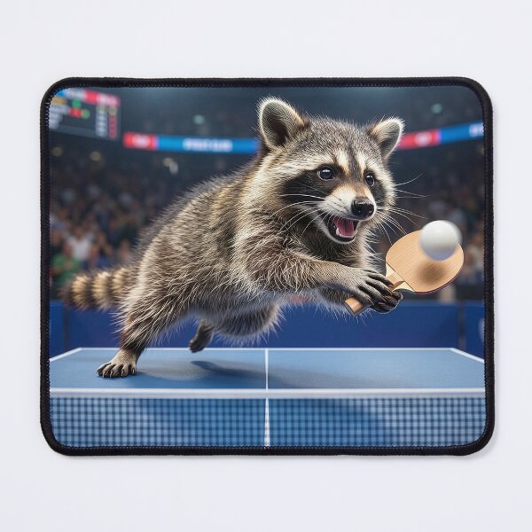 Item preview, Feisty Raccoon Returns a Serve designed and sold by Tridentulus.