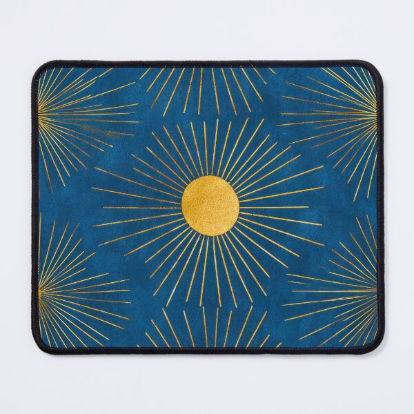 Item preview, Art Deco-Style Golden Sunburst Designs On Blue designed and sold by DEC02.