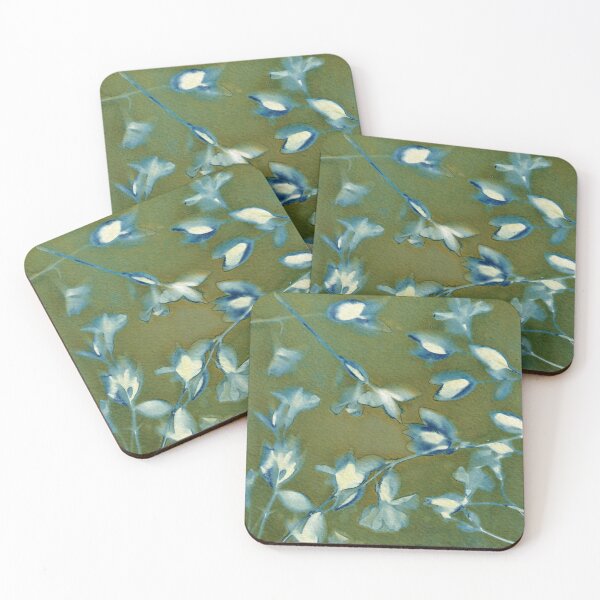 Item preview, Creeping Myrtle Cyanotype Botanical Wall Art Green Blue Floral Print Series No. 2 designed and sold by NicoleGiger.Studio.