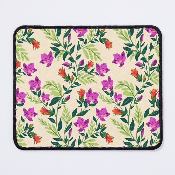 Item preview, Bold Tropical Vines in Bright Pinks Greens with almond background designed and sold by Sheri42.