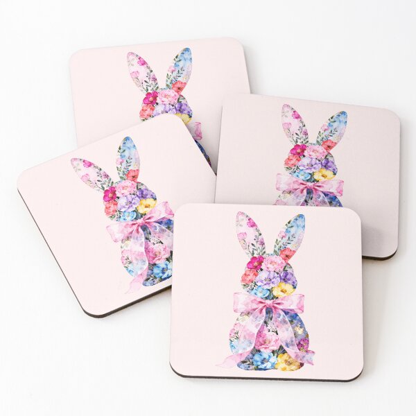 Item preview, Easter Bunny Painting in Spring Blooms designed and sold by soulfulpalette.