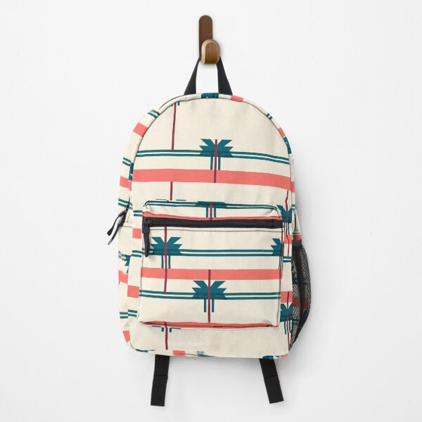 Item preview, Modern Southwestern Tribal Geometric Pattern - Teal and Coral designed and sold by A1DesignMinimal.