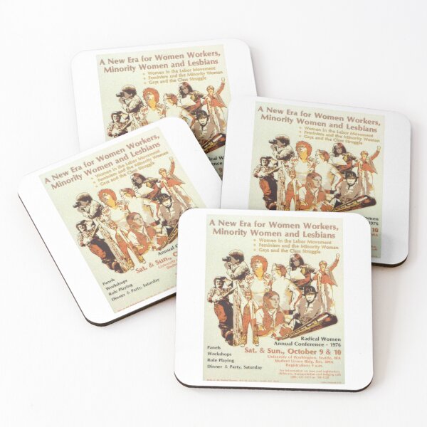 Item preview, Women, Labor, and Lesbian Rights 1970s Vintage Historical Poster designed and sold by coffeepolicy.