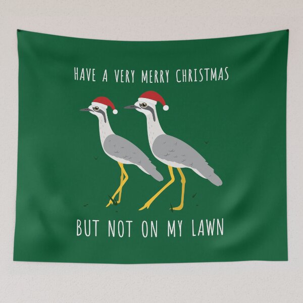 Item preview, Screaming Australian Christmas Curlews - Funny Australian birds (on dark colors) designed and sold by messy-nessie.