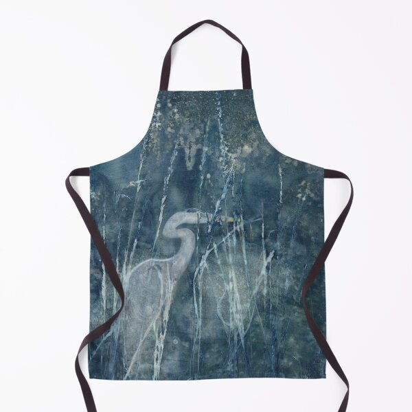 Item preview, Blue Heron Cyanotype Art Moody Bird Nature Wall Art Wet Cyanotype Print designed and sold by NicoleGiger.Studio.