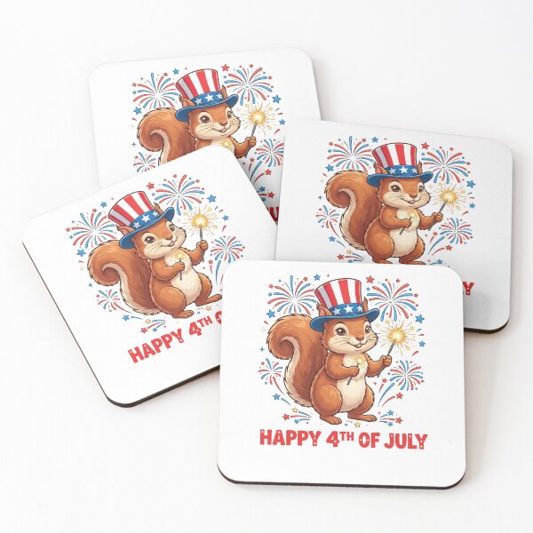 Item preview, Happy 4th Of July Patriotic Squirrel Independence Day designed and sold by SofenArt.