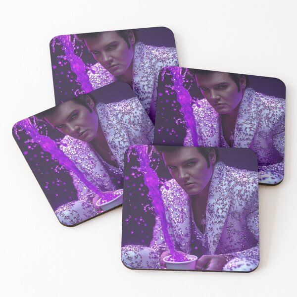 Item preview, Elvis Purple Drip Art Print designed and sold by WockWave.