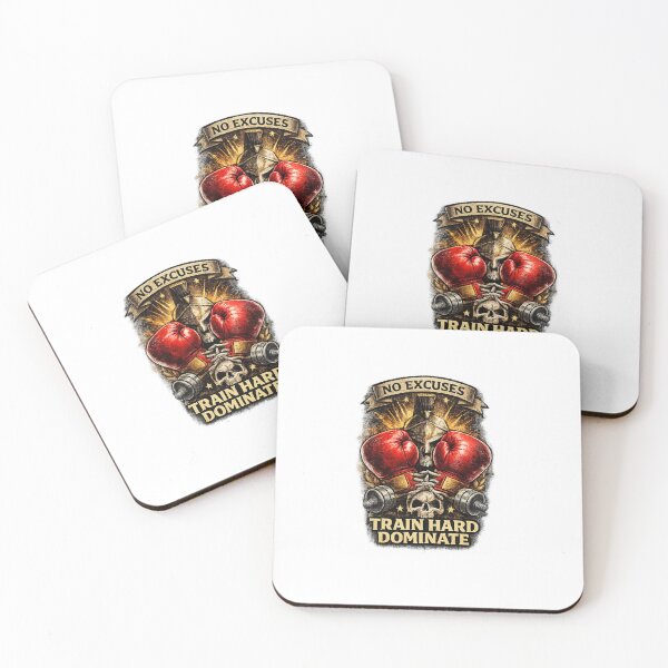 Item preview, No Excuses Train Hard Dominate Boxing Motivation designed and sold by Artbysarmina.
