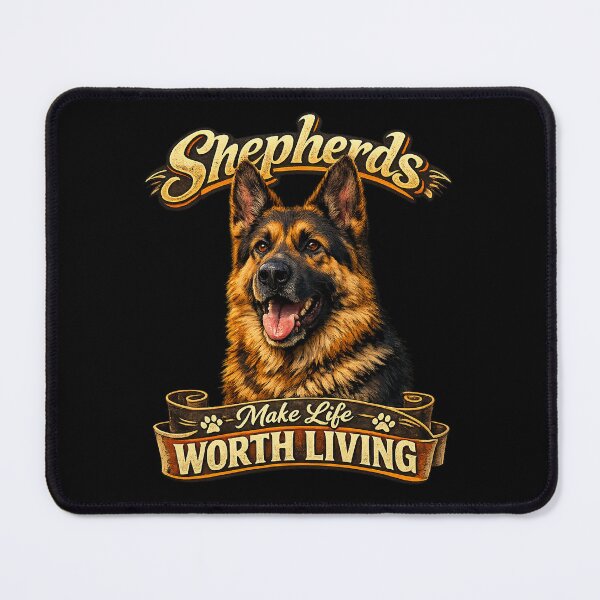 Item preview, German Shepherd Shirt – Shepherds Make Life Worth Living – Dog Lover Gift – German Shepherd Owner – K9 Lover Apparel designed and sold by 486DesignCo.