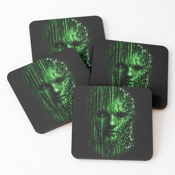 Item preview, Digital Code Face Cyberpunk Matrix Style Art designed and sold by Art Shadow.