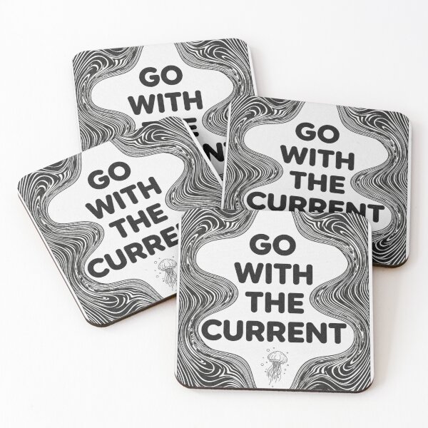 Item preview, Go With the Flow – Minimalist Psychedelic Message designed and sold by HeyHas.