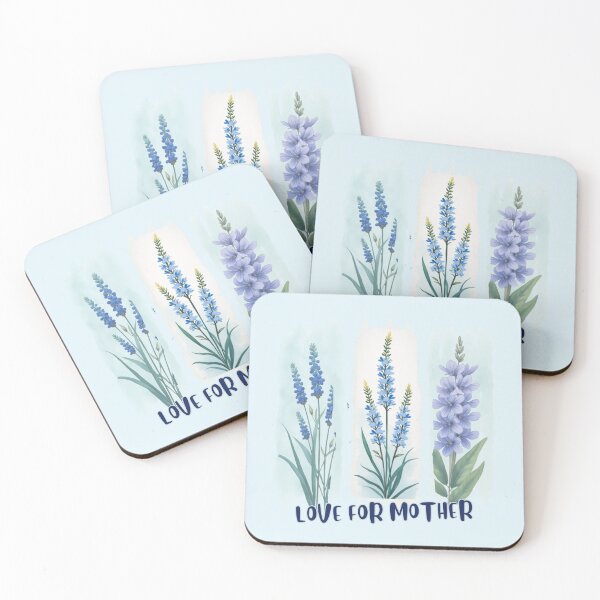Item preview, Love for Mother - Blue Floral Triptych Design designed and sold by PriyaMagic.