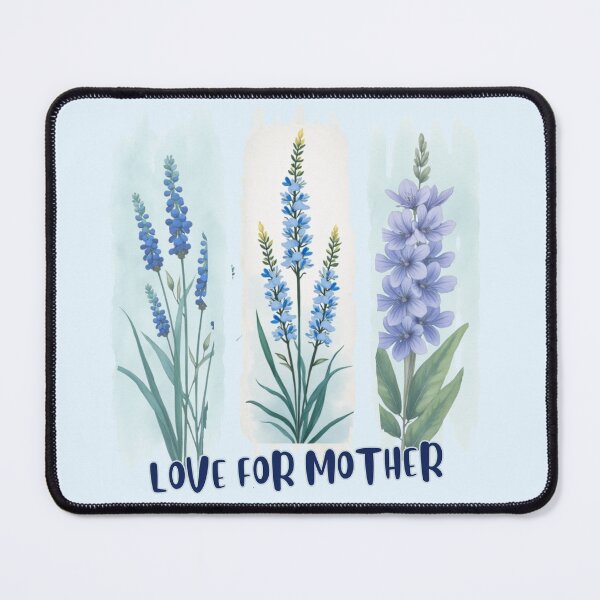 Item preview, Love for Mother - Blue Floral Triptych Design designed and sold by PriyaMagic.