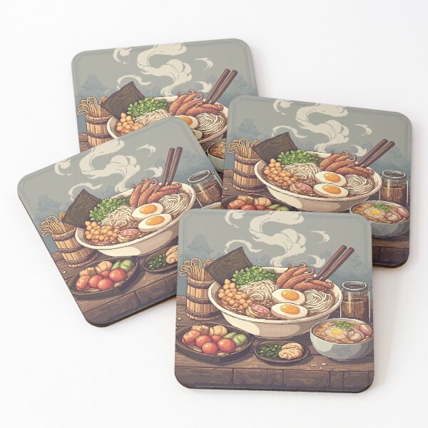 Item preview, Steaming Ramen 32-bit pixel design designed and sold by NijiWorld.
