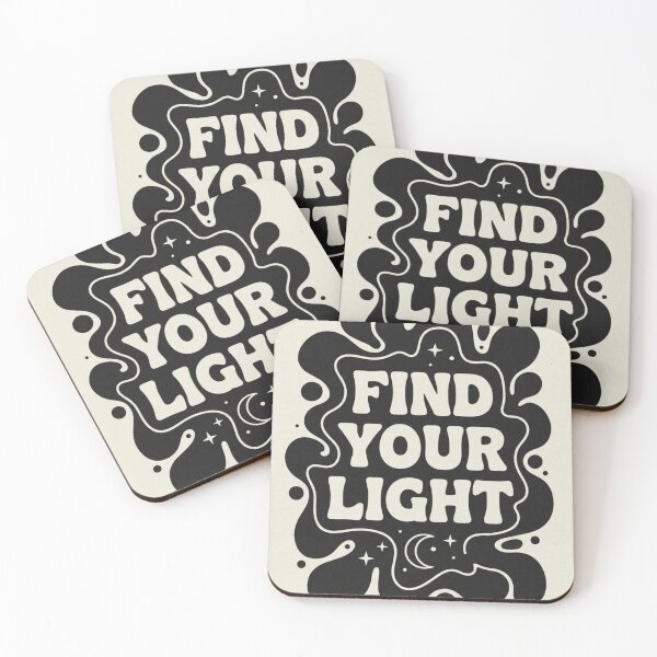 Item preview, Find Your Light – Psychedelic Typographic Design designed and sold by HeyHas.
