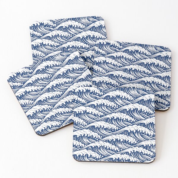 Item preview, Japanese Ocean Wave Seamless Pattern Design designed and sold by Art Shadow.