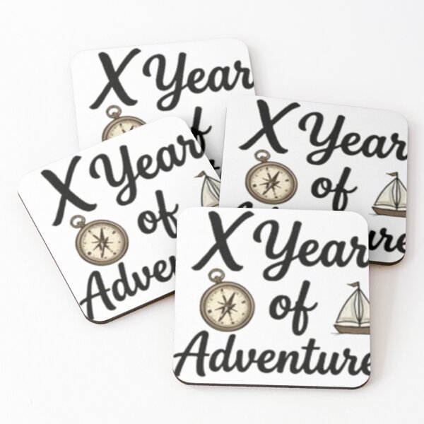 Item preview, X Years of Adventures – Vintage Anniversary Design designed and sold by ShoopingAn.