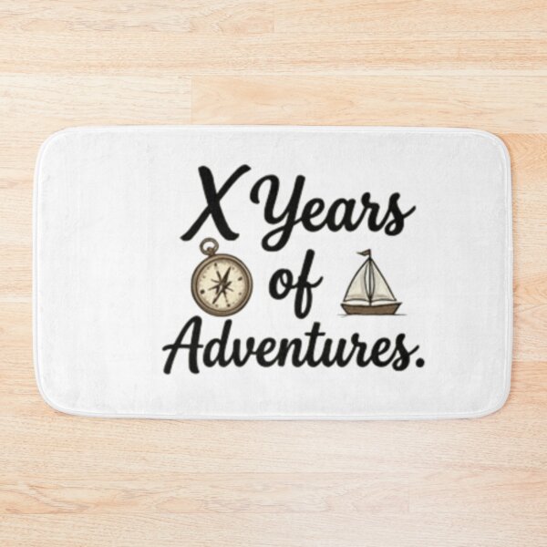 Item preview, X Years of Adventures – Vintage Anniversary Design designed and sold by ShoopingAn.
