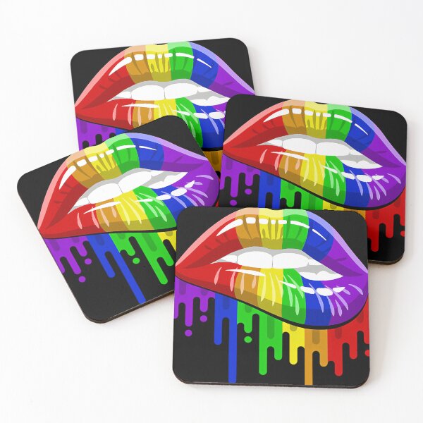 Item preview, Lgbt Lips In Rainbow Flag Colours For Gay Pride designed and sold by bongsentrang.