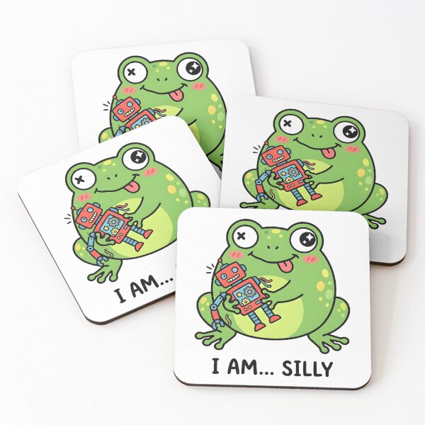 Item preview, Funny Frog I Am Silly Kids T-Shirt – Cute Cartoon Frog Design designed and sold by DIRTYSKETCHH.