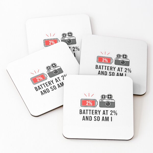 Item preview, Funny Filmmaker Sticker: Battery at 2% And So Am I designed and sold by dropstudiomg.