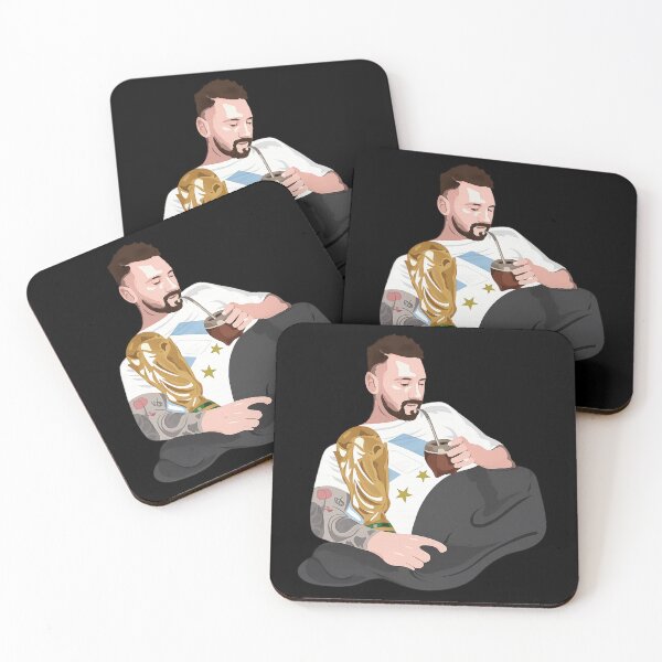 Item preview, Messi with the World Cup and drinking mate designed and sold by YChangShop.