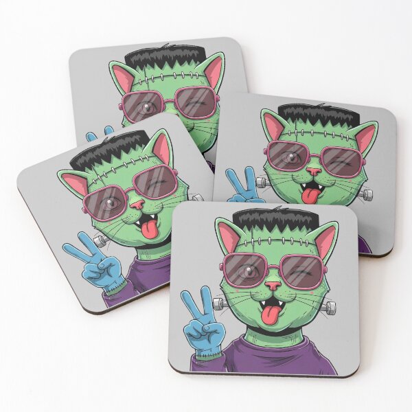 Item preview, Frankenpetz Meow Collection - Stitched Peace Cat 2 designed and sold by Frankenpetz.