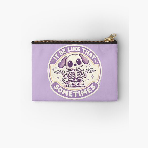Item preview, It Be Like That Sometimes, Cute Kawaii Dog Skeleton designed and sold by graphic-genie.