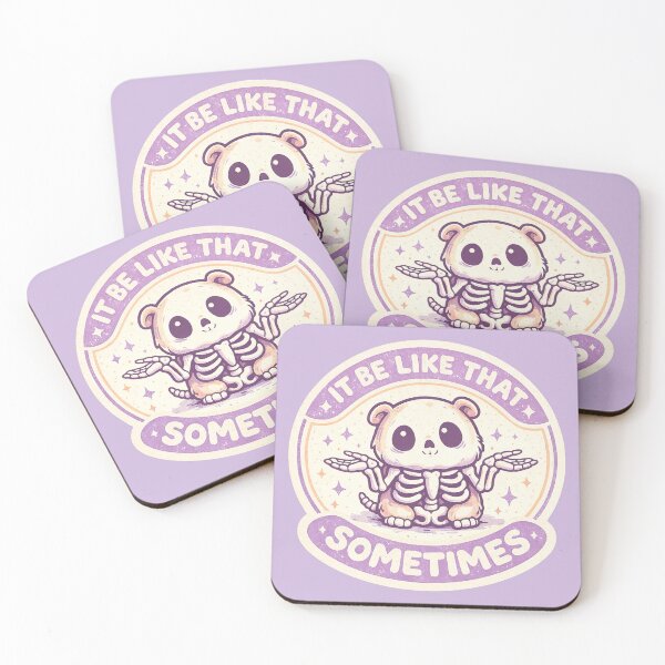 Item preview, It Be Like That Sometimes, Cute Kawaii Hamster Skeleton designed and sold by graphic-genie.