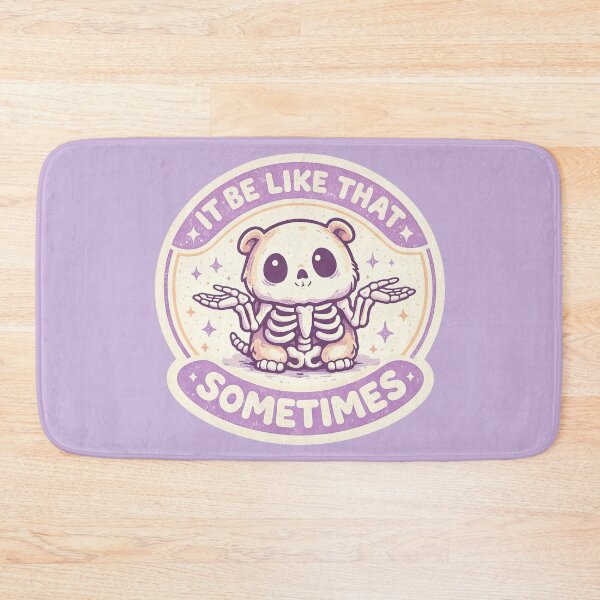 Item preview, It Be Like That Sometimes, Cute Kawaii Hamster Skeleton designed and sold by graphic-genie.