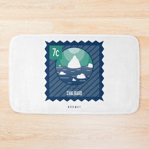 Item preview, Square Stamp Svalbard Icebergs Norway designed and sold by GraTEEtude.