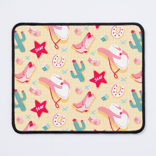 Item preview, Cute Cowgirl Aesthetic Pattern Pink Yellow Western Icons designed and sold by MinimalAnGo.