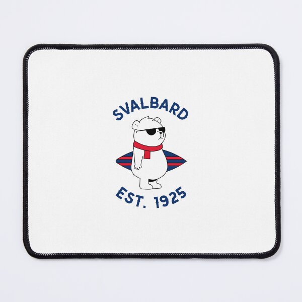 Item preview, Svalbard Polar Bear in Sunglasses Holding Surf Board Streetwear designed and sold by GraTEEtude.