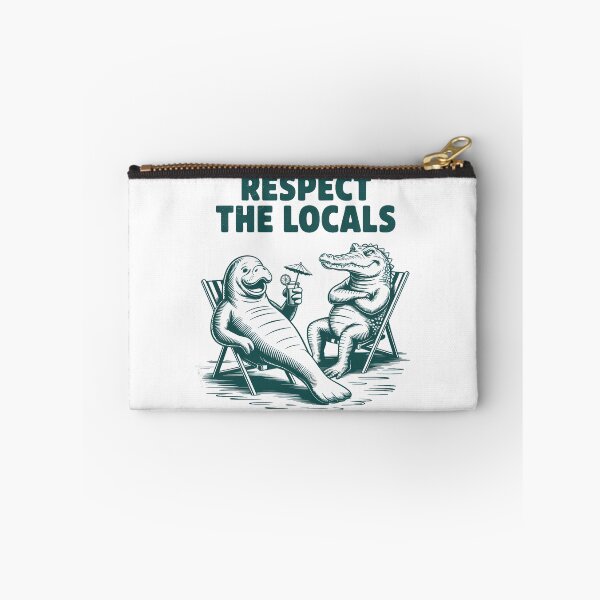 Item preview, Respect the Locals Florida Travel Manatee Crocodile designed and sold by papertaless.
